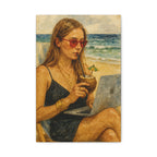 Beach Work Vibes Canvas Art