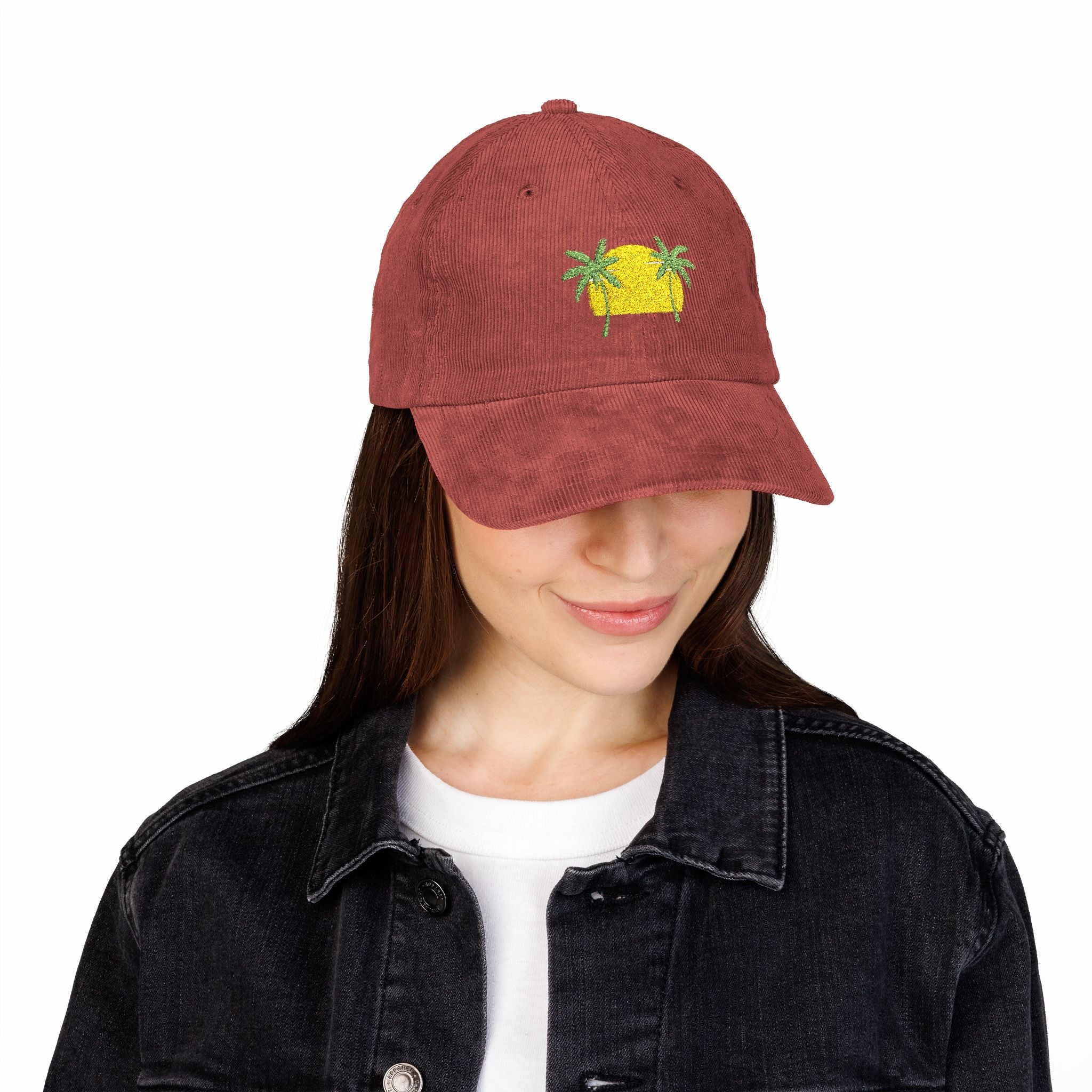 Embroidered Vintage Corduroy Cap