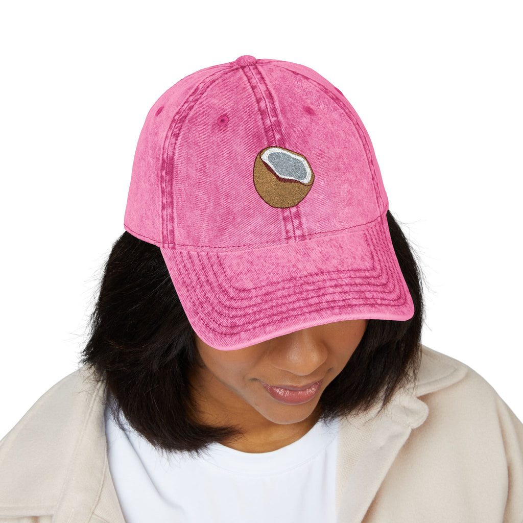 Vintage Embroidered Coconut Cap