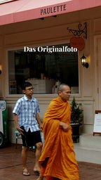 Monk in Bangkok Canvas Art