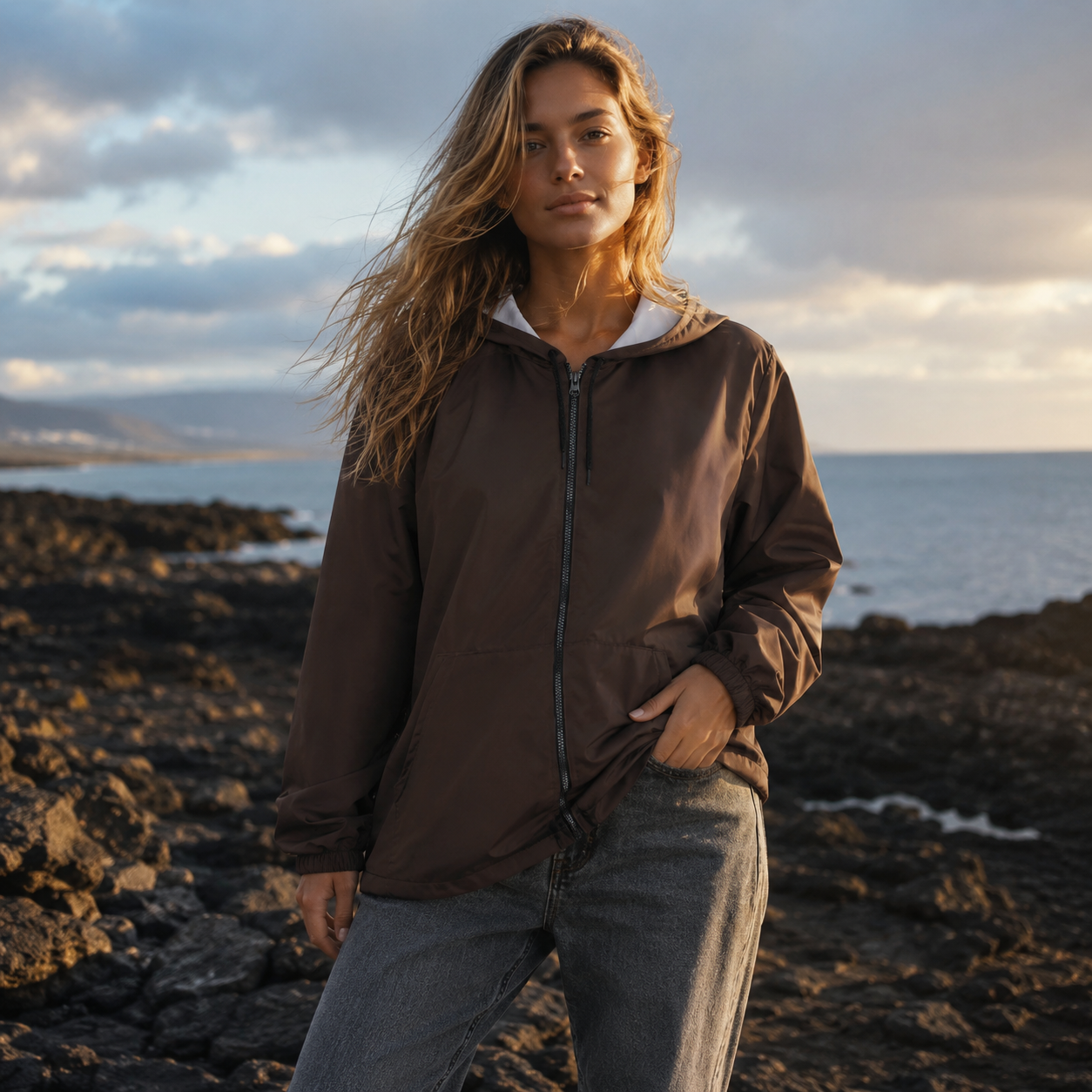 Windbreaker Mocha Braun