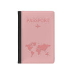 Pink World Map Passport Cover