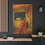 Monk in Bangkok Canvas Art