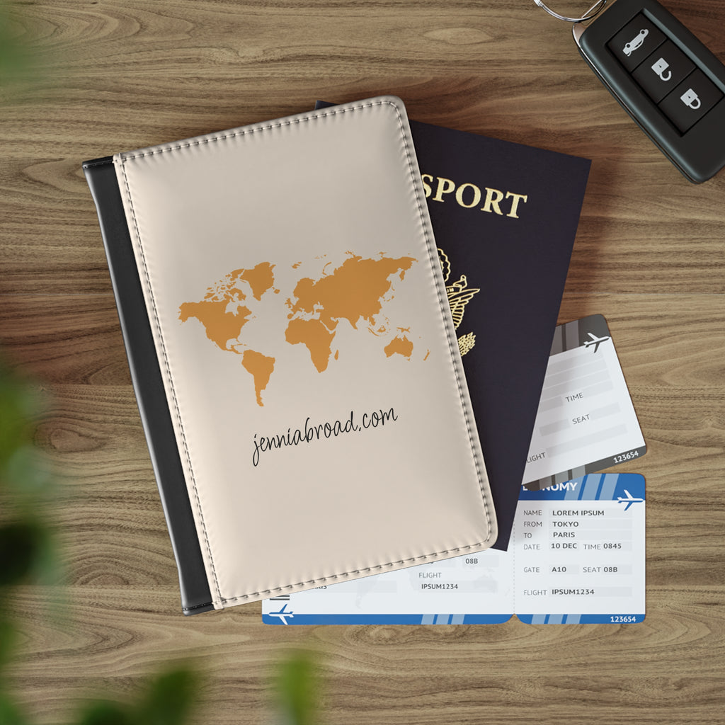 World Map Passport Cover