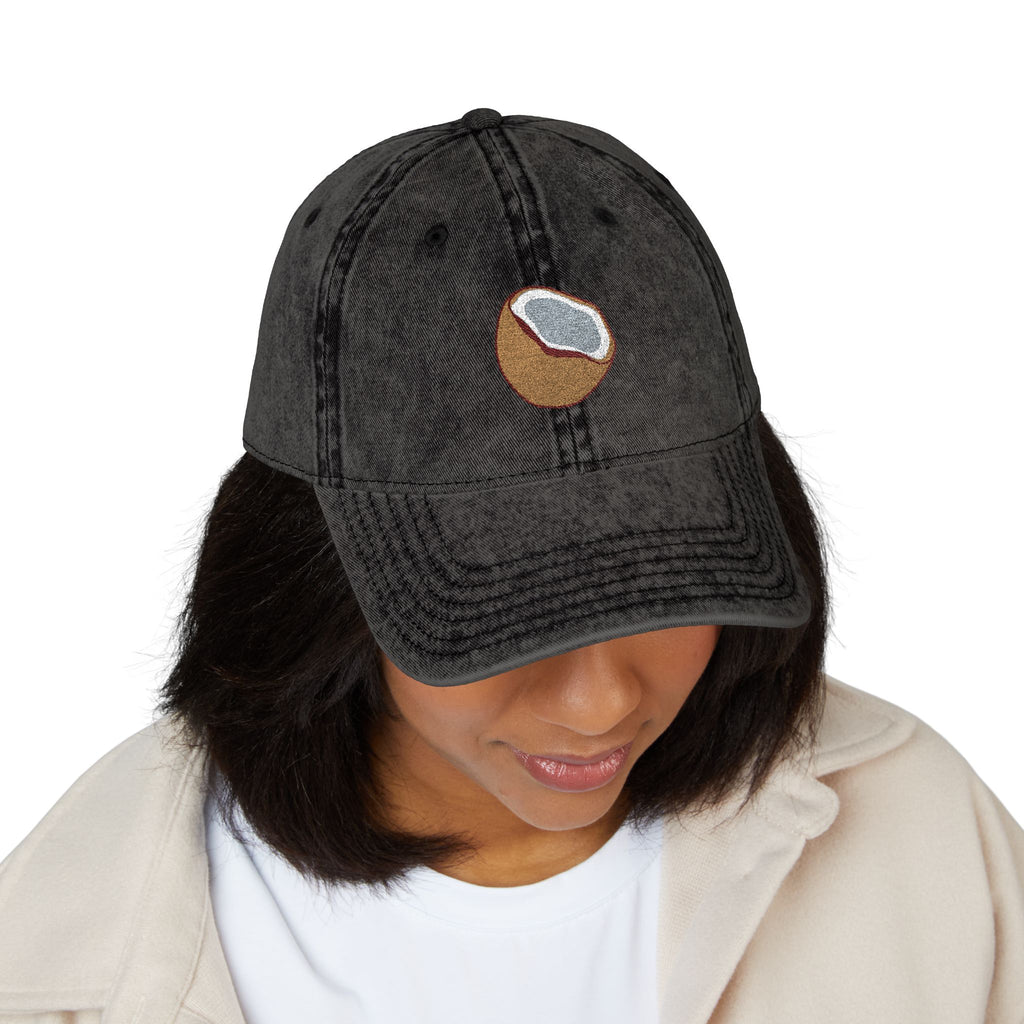 Vintage Embroidered Coconut Cap