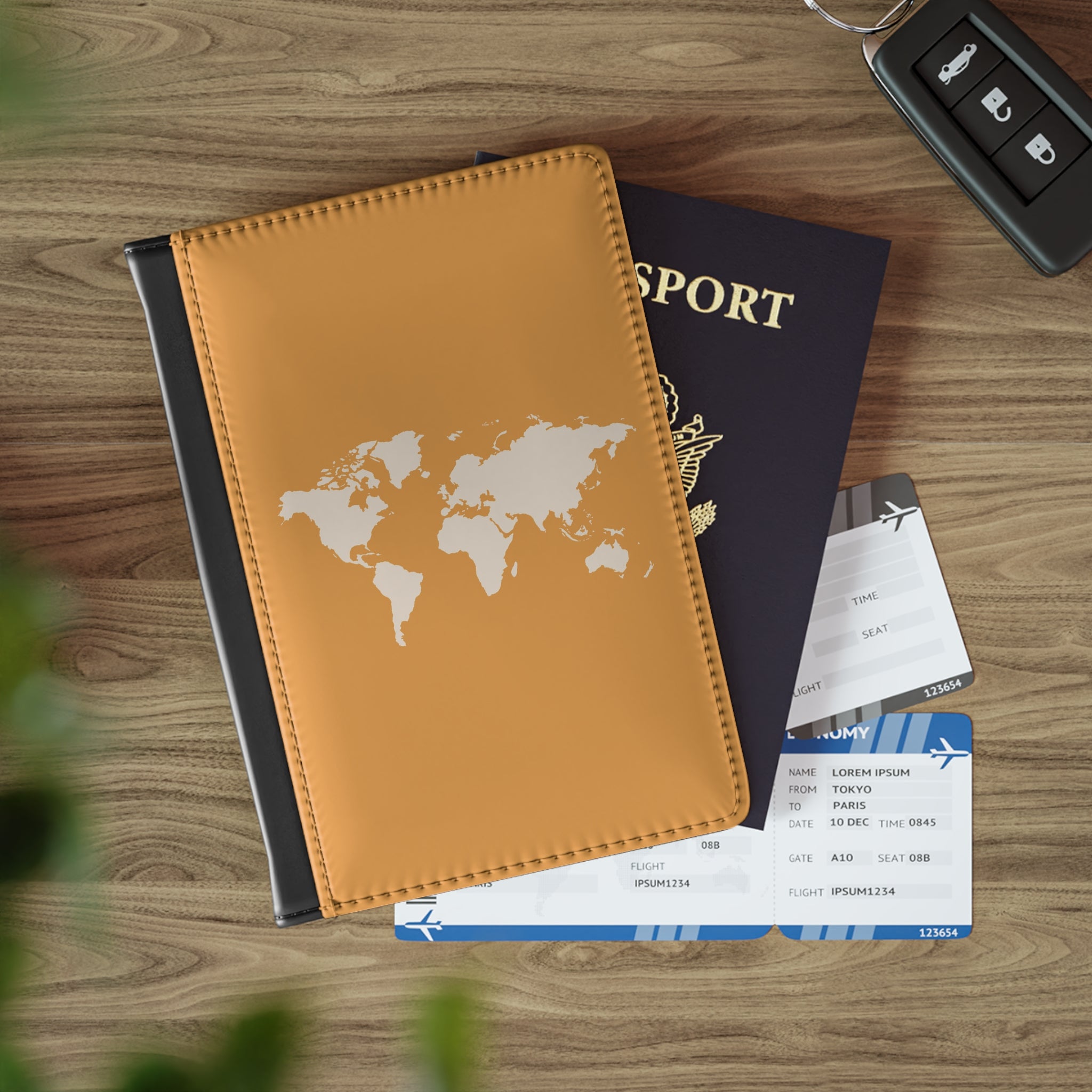World Map Passport Cover
