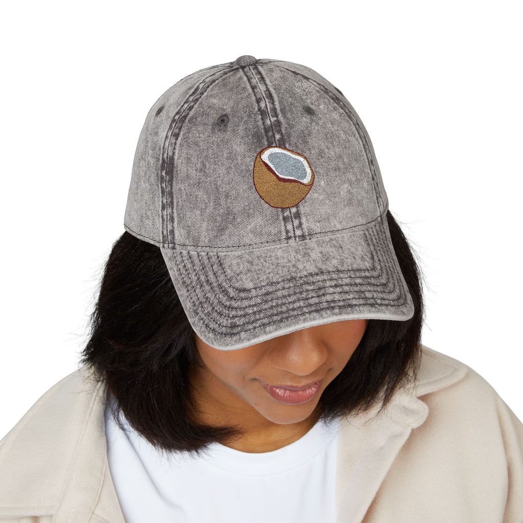 Vintage Embroidered Coconut Cap