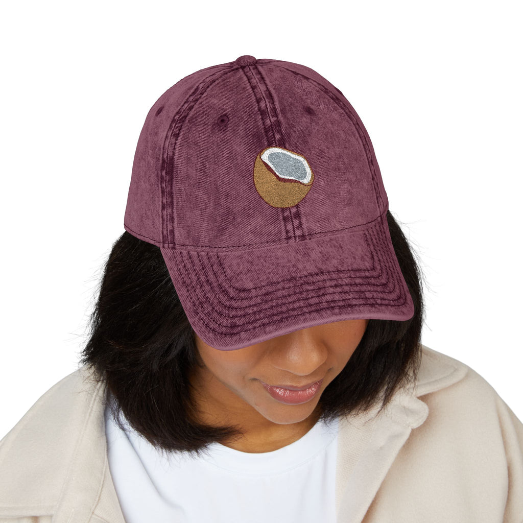 Vintage Embroidered Coconut Cap