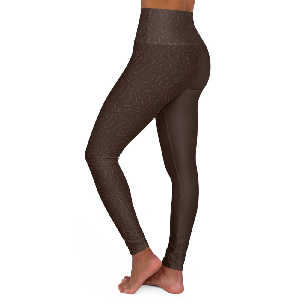 Yoga Leggings Mocha Waves