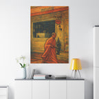 Monk in Bangkok Canvas Art