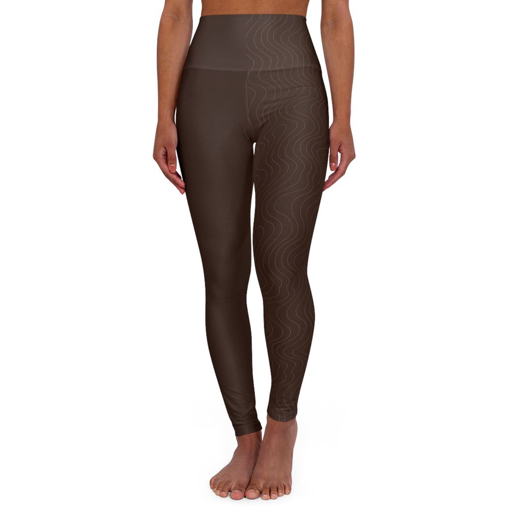 Yoga Leggings Mocha Waves