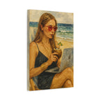 Beach Work Vibes Canvas Art