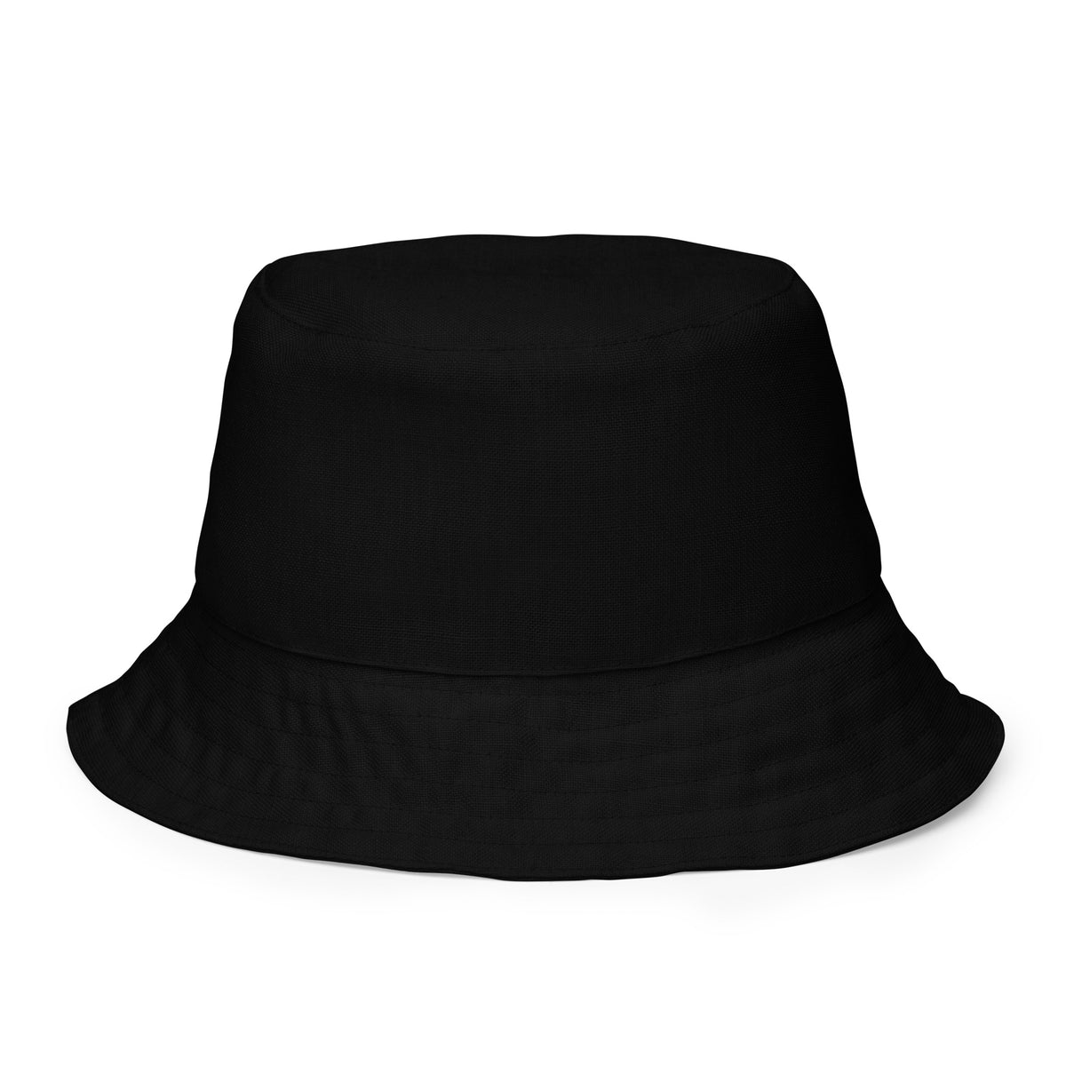 Schwarzer Bucket Hat - schlichter Sonnenhut mit breiter Krempe für Strand und Reise